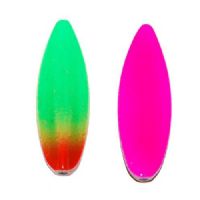 18506 - Trutta Flex - 6 gram - Grøn m/Rød røv / Pink - En nyhed. <BR>Trutta Flex har den perfekte gang i vandet. Trutta Flex er totalt uimodståelig for de kendte sportsfisk som f.eks. regnbueørred. guldørred. Tigerørred. laks og havørred.<BR>Suveræn til Put & Take.