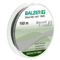 4005652101071 - Iron Line 8 fletline - Rullekapacitet:150M. - Brudstyrke:34.8kg. - Farve:Gr&oslash;n - 001 2663 030<br>Ironline® 8: our high performance line with 8-fold braiding and a sensational price/performance ratio! Balzer’s Ironline 8 boasts an eightfold braided high-performance line with an excellent load-bearing capacity. The line is impressive thanks to a soft, yet abrasion-resistant surface that enables the line to slide silently through the guides and which facilitates enormous casting distances. Thanks to the fact that it hardly stretches at all, you have direct contact to both bait and fish. In the Ironline 8 series you can find the right line for all types of fishing; what’s more at fantastic prices! 

Features: 8-fold braiding, Round braiding, 100% PE fibre, High loadbearing capacities, Very soft surface, High abrasion resistance, Extremely little stretching, UV protected. 

Iron Line green: Thanks to the dark-green colouring the cord is
ideal wherever inconspicuous colours are needed to avoid a shooing
effect.