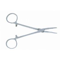 4005652153650 - Arterieklemme, buet - Længde:15cm. - Farve:Sølv - 001 8437 014<br>Artery clamp curved tip 15cm