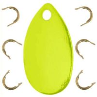 4005652186825 - Edition Sea, fladfiske spoon blade med eyelets - Længde:8cm. - Farve:Gul, UV - 001 4732 142<br>Useful accessories for all anglers, who want to construct their own systems or in order to refine existing leaders individually.