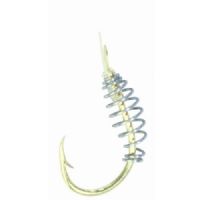 4005652199382 - Camtec Speci forfang til dej, krog med spiral - Længde:60cm. - Farve:Guld - 001 7820 004<br>Camtec Speci Dough gold plated, leader length 60cm #4