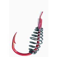 4005652199818 - Camtec Speci forfang til &oslash;rreddej, krog med spiral - Længde:140cm. - Farve:R&oslash;d - 001 7831 006<br>Camtec Speci Trout dough red, leader length 130cm #6