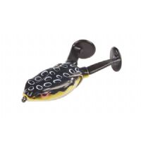4005652805122 - Shirasu Paddle Frog - Længde:10cm. - Vægt:20g. - Farve:Toxic - 001 3651 003<br>The frogs’ legs are structured like the tail of a rubber fish and they make a kick up a real row in the water. They float with a weed-protection hook. Length 10cm, weight 20g.