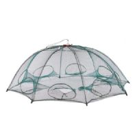 4005652818849 - Krabbef&aelig;lde - 001 8220 107<br>Can be easily folded out and folded like an umbrella. For catching crabs but also baitfish. Mesh size: 5mm. Transport dimension: 64cm.