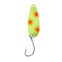 4005652832654 - Pro Staff Series Swindler Spoon - 30mm. - Vægt:2.3g. - Farve:Gul/orange, UV - 001 6067 223<br>With a tumbling run for more passive trouts. Can be guided extremely slow. Top in the cold season.