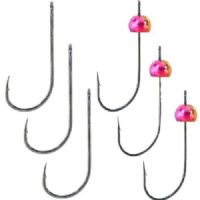 4005652833835 - Trout Collector, Cheburashka krog s&aelig;t for gummilarver - Vægt:0.21g. - Farve:Pink - 001 6091 010<br>Just right for our Larva softbaits. Contents: 3 light-weight hooks, 3 hooks with 0.21 g tungsten bead. Hook size 8 suitable for the 5cm larva, hook size 10 suitable for the 3cm larva