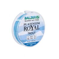 4005652837413 - Platinum Royal ørred line - Rullekapacitet:150M. - Brudstyrke:3.3kg. - Farve:Blå - 001 2100 016<br>When fishing for trout, opinions differ as to whether a braided or monofilament line is the better choice. That’s why we now offer a monofilament line specially suited for fishing with spoons and Trout Collectors. In winter when the temperature drops below zero, it is next to impossible to fish with braided lines, because they soak up the water and freeze. Stateof-the-art polymers in the lines lends both excellent suppleness and high abrasion resistance. For a monofilament, the line has surprisingly little stretch. This line also features our anti-twisting system.