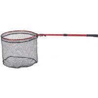 4005652841199 - Shirasu flipnet med fjederpåvirket teleskopstang, str. L, rød
Netdybde: 50 cm
Maskestørrelse: 15 mm
Str. 72x60x6cm
Håndtagets længde: 66-90 cm
Transportlængde: 72 cm

Det ideelle fangstnet til all lystfiskere. Fangstnettet kan betjenes med 1 hånd under brug. Under fiskeri kan nettet sættes fast i bæltet med den indbyggede bælteclips. Nettet kan derved nemt klikkes af bæltet og foldes ud med en simpel bevægelse med bare én hånd. For at forlænge håndtaget trykkes blot på den lille fjederpåvirkede knap, og teleskopstangen skyder automatisk ud i fuld længde.
Selve netdelen er gummibelagt. Håndtaget er belagt med Duplon.