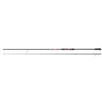 4005652848457 - Shirasu IM-8 Top Water Distance MH, long casting stang - Længde:305cm. - Vægt:240g. - Kastevægt 12-32gram. - 001 1251 305<br>Shirasu IM-8...the next generation! Finally it is here, the 2nd generation of our already legendary Shirasu IM-8 predator rods. All blanks have been redesigned – and besides some tried and tested rod types, there are also lots of new rods. The spinning rods have modern Fast Taper actions – in other words fast tip actions. The screw reel seat has openings on the side, so you can put your finger on the blank there and be guaranteed to notice every tock and tug. In the lower part, the blanks are wrapped with high-quality carbon tape. Our proven PRO GUIDE CONCEPT ring system is also used in this series – ensuring an optimum bending curve during the drill. For an easier overview, the action of the rod is also shown as an abbreviation on the blank next to the casting weight (e.g. UL for Ultra Light). 

Features: IM-8 carbon fibre with carbon tape, Precision Nylon-/Stainless Steel reel seats with side openings, Ergonomic handles made of Duplon, Titanium SIC guides, PRO GUIDE CONCEPT, Hook holder. 

Excellent long casting rod with semi-parabolic action. This rod was actually developed as a special rod to fish for asp far away. But then we found out during our tests that all kinds of topwater lures, including spin jigs, can be cast to amazing distances. Wherever perch, asp and so on are far out, this rod is a bank!