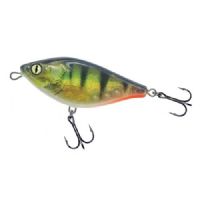 4005652853147 - Shirasu Jerk Bait wobler - 120mm. - Vægt:70g. - Farve:Clear Perch, UV - arbejdsdybde150cm - Baittype:Jerk Bait - 001 3357 005<br>Absolute top-class hardbait: Developed by our Shirasu Pro Staff team, produced in the EU! The hardbait features the highest quality workmanship and technical sophistication, including TSS (Twin Top Water System) or Cast & Balance systems. The true value of a high-quality hardbait, however, only becomes apparent when you look at its performance, which ultimately decides whether it is a success or a failure. Each type of hardbait in the Shirasu series has its own individual features, precisely matched to the type of guide and the expected target fish. The Twitch hardbait, for example, swings out sideways (Walk the Dog), the Asp hardbait vibrates at a high frequency and the Deep Diver is aggressive. Our Pro Staffers have spent countless
hours and tests on the water optimising these features. Each individual hardbait is put through a test basin at the manufacturer’s before delivery. This means that you can be 100% sure that only perfectly running hardbaits leave the production.
All plugs are lead-free and fitted with steel balls. Caution: extremely sharp trebles! 

The Shirasu Jerk Bait is easy to jerk and reel in. When jerked, it breaks out sideways. When reeling in monotonously, it runs through the water with S-curves. The Shirasu Jerk has a special feature: If you make a recovery stop, it slowly sinks down flanking. This flanking sink appears to trigger an impulse in the pikes, as it is in this phase that they often attack. Diving depth 8cm: 1.1m, 10cm: 1.3m, 12cm: 1.5m.