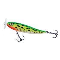 4005652853208 - Shirasu Top Water wobler - 70mm. - Vægt:7g. - Farve:Toxic Frog, UV - arbejdsdybde0cm - Baittype:Top Water - 001 3358 004<br>Absolute top-class hardbait: Developed by our Shirasu Pro Staff team, produced in the EU! The hardbait features the highest quality workmanship and technical sophistication, including TSS (Twin Top Water System) or Cast & Balance systems. The true value of a high-quality hardbait, however, only becomes apparent when you look at its performance, which ultimately decides whether it is a success or a failure. Each type of hardbait in the Shirasu series has its own individual features, precisely matched to the type of guide and the expected target fish. The Twitch hardbait, for example, swings out sideways (Walk the Dog), the Asp hardbait vibrates at a high frequency and the Deep Diver is aggressive. Our Pro Staffers have spent countless
hours and tests on the water optimising these features. Each individual hardbait is put through a test basin at the manufacturer’s before delivery. This means that you can be 100% sure that only perfectly running hardbaits leave the production.
All plugs are lead-free and fitted with steel balls. Caution: extremely sharp trebles! 

Our Topwater Bait gives you two surface hardbaits in one with our innovative Twin Topwater System (TTS). And here’s how it works: You can fish with the hardbait with the plastic plate or without the plate. Simply place the plate on the front eyelet or remove it. Without the plate, the hardbait runs like a classic topwater hardbait, i.e. it breaks out to the left and right. With the plate attached, the hardbait becomes a popper that can be retrieved with a jerk, creating a good splash of water and a popping sound due to the concave shape of the plate. Supplied with 2 plates. Diving depth 7 and 10cm: 0m.