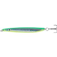 4005652855493 - Colonel Z hav&oslash;rred spoon, UV - 9mm. - Vægt:18g. - Farve:Gr&oslash;n/gul reflex - 001 3364 018<br>Excellent seatrout lures made of zinc-alloy in attractive colours. Needle-sharp treble hooks with double split ring minimises the drop-out rate.