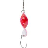 4005652860138 - Pro Staff Series Shooter Spoon - 27mm. - Vægt:2.5g. - Farve:Rød/hvid - 001 6041 013<br>This spoon is a real highlight: its unique propeller shape makes it turn on its own axis at the slightest pull, which drives the trout absolutely crazy. In our numerous tests, the Shooter also lured completely passive fish to bite. As it can be used extremely slowly, it is also a top spoon for winter fishing. The front and back of each spoon have contrasting colours which create a unique play of colours when turned. Each spoon features a micro triple swivel that safely prevents line twist. Can be thrown very far.