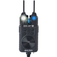 4005652860220 - MK-BT bluetooth bidindikator - Farve:Bl&aring; - 001 1981 107<br>MK-BT Bluetooth: 

Matze’s proven, inexpensive and reliable bite indicator have a stunning innovation for which Balzer has a patent pending. The smartphone can recognize these bite indicator with an app and serves as a receiver. 	
With a range of over 40m (with small obstacles!) it fulfills all the wishes. You can set the bite indicator to be quiet so as not to disturb anyone or alert other fisherman to your own bites. Instead, for example, only the mobile phone in the jacket pocket vibrates subtly. Even fall bites are visually and acoustical signalized. The four available colors are recognized by the bite indicator when you turn them on in the appropriate order. 

Color of LED: blue. 

FEATURES: Snag Bars made of aluminium, 6 x sensitivity function, 8 separate volume and 6 separate sound levels, Strike and Run function, Switchable night light, Drop-bite indication, Sounder box-/Swinger-connection, English thread, Operation with 3 AAA batteries (not included). 

FEATURES OF THE APP: Many settings directly via the app, Acoustic and visual bite indication, Fall bite indication by double tone, Optional vibration alarm, Optional activation of the flashlight when biting, 4 colors to choose from, Bite alarm battery level indicator, 
Bluetooth connection monitoring, Range about 40m.