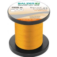 4005652860336 - Iron Line 8 fletline - Rullekapacitet:1500M. - Brudstyrke:9.8kg. - Farve:Orange - 001 2646 012<br>Balzer’s Ironline 8 boasts an eightfold braided high-performance line with an excellent load-bearing capacity. The line is impressive thanks to a soft, yet abrasion-resistant surface that enables the line to slide silently through the guides and which facilitates enormous casting distances. Thanks to the fact that it hardly stretches at all, you have direct contact to both bait and fish. In the Ironline 8 series you can find the right line for all types of fishing; what’s more at fantastic prices! 

Features: 8-fold braiding, round braiding, 100% PE fibre, high load-bearing capacities, very soft surface, high abrasion resistance, extremely little stretching, UV protected. 

Iron Line Spin orange: Excellent for fishing with soft lures thanks to its good visibility.