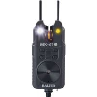 4005652862118 - MK-BT bluetooth bidindikator - Farve:Gul - 001 1981 110<br>MK-BT Bluetooth: 

Matze’s proven, inexpensive and reliable bite indicator have a stunning innovation for which Balzer has a patent pending. The smartphone can recognize these bite indicator with an app and serves as a receiver. 	
With a range of over 40m (with small obstacles!) it fulfills all the wishes. You can set the bite indicator to be quiet so as not to disturb anyone or alert other fisherman to your own bites. Instead, for example, only the mobile phone in the jacket pocket vibrates subtly. Even fall bites are visually and acoustical signalized. The four available colors are recognized by the bite indicator when you turn them on in the appropriate order. 

Color of LED: yellow. 

FEATURES: Snag Bars made of aluminium, 6 x sensitivity function, 8 separate volume and 6 separate sound levels, Strike and Run function, Switchable night light, Drop-bite indication, Sounder box-/Swinger-connection, English thread, Operation with 3 AAA batteries (not included). 

FEATURES OF THE APP: Many settings directly via the app, Acoustic and visual bite indication, Fall bite indication by double tone, Optional vibration alarm, Optional activation of the flashlight when biting, 4 colors to choose from, Bite alarm battery level indicator, 
Bluetooth connection monitoring, Range about 40m.