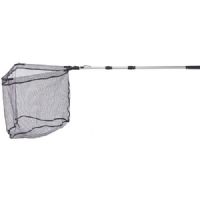 4005652864150 - Never hook Never smell fangstnet, teleskopisk h&aring;ndtag - Længde:240cm. - 001 8240 240<br>Never hook Never smell landing net, 3 sections, Infinite adjustment and detention. Mesh width 10 fletline, net size 60x60cm. 

Landing net with black, rubberized nets and aluminum net heads.

Every fisherman is familiar with the problem: Once the fish is lying in the landing net the treble hook gets snarled up in the net and it is often impossible to release the hook, the only solution being to use scissors. Thanks to the rubberized surface of the net, this problem is at last a thing of the past. It is now child’s play to release snarled up treble hooks. Another advantage is that the net repels all smells because the fish slime cannot penetrate the net material.