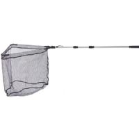 4005652864174 - Never hook Never smell fangstnet, teleskopisk håndtag - Længde:300cm. - 001 8240 300<br>Never hook Never smell landing net, 3 sections, Infinite adjustment and detention. Mesh width 10 fletline, net size 60x60cm. 

Landing net with black, rubberized nets and aluminum net heads.

Every fisherman is familiar with the problem: Once the fish is lying in the landing net the treble hook gets snarled up in the net and it is often impossible to release the hook, the only solution being to use scissors. Thanks to the rubberized surface of the net, this problem is at last a thing of the past. It is now child’s play to release snarled up treble hooks. Another advantage is that the net repels all smells because the fish slime cannot penetrate the net material.