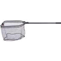 4005652864198 - Shirasu foldbart fangstnet til b&aring;d XXL, sort - Længde:165cm. - Farve:Sort - 001 8222 001<br>Luxury boat landing net: This boat landing net can be folded up and transported in a space-saving manner. The net handle is locked by pressing the button. With the help of the attached large loop grip the landing net can be safely and easily lifted into the boat with a large fish. With a rubberised deep net and a non-slip Duplon handle!
