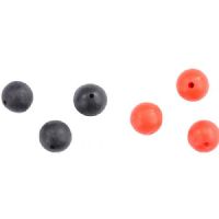 4005652870847 - RubbBeads red/black 6mm - 10 stk.  - 01 61580 006