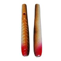 747191903023 - Tobis - 13 gram - Med øje - Sort/Orange<BR>Den har en vuggende aktion i vandet og fiskes godt i små nyk. Dette grej er en uimodståelig agn. selv for de mest øvede rovfisk som laks og havørred m.v.