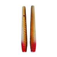 747191903528 - Tobis - 15 gram - Med øje - Sort/Orange<BR>
Den har en vuggende aktion i vandet og fiskes godt i små nyk. Dette grej er en uimodståelig agn. selv for de mest øvede rovfisk som laks og havørred m.v.