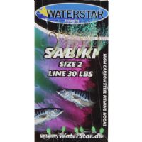 747191995059 - Waterstar Sabiki Rig - Makrel forfang - Green flash - 6 kroge str. 2 - Line: 30 LBS