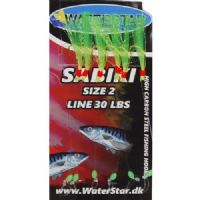 747191995080 - Waterstar Sabiki Rig - Makrel forfang - Yellow flash - 6 kroge str. 2 - Line: 30 LBS
