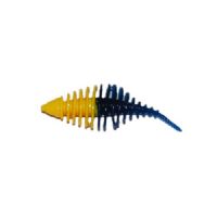 747191999514 - Waterstar - Rubber Baits - Model: Fat Boy junior - 3,5 cm - 10 stk. - Farve: Gul/Lyseblå - Smag: Hvidløg