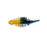 747191999767 - Waterstar - Rubber Baits - Model: Fat Boy - 4,5 cm - 10 stk. - Farve: Gul/Lyseblå - Smag: Banan