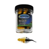 747191999804 - Waterstar - Rubber Baits - Model: Fat Boy - 4,5 cm - 10 stk. - Farve: Orange/Sort - Smag: Banan