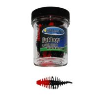 747191999996 - Waterstar - Rubber Baits - Model: Fat Boy - 4.5 cm - 10 stk. - Farve: Rød/Sort - Smag: Hvidløg