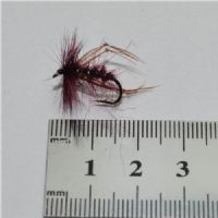 DRY1223 - Tørflue - Hopper Claret - Farve: Mørkerød med Grøn flashing - Str. : 10