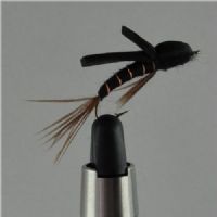PAR0133 - Long Shank - Foam Emerger Black - Farve: Sort - Str. : 10