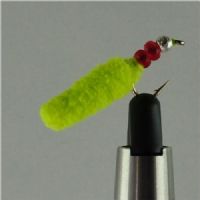 SGMAG002 - Maggot - Farve: Chartreuse med rød og sølv hoved - Str. : 10