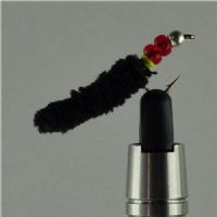 SGMAG005 - Maggot - Farve: Sort med rød og sølv hoved - Str. : 10