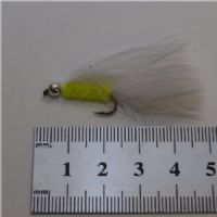 WS0167 - Long Shank - Bh Cat Whisker - Farve: Chartreuse/Hvid med sølv hoved - Str. : 10