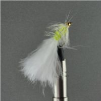 WS1649 - Long Shank - Cat Whisker White Yellow - Farve: Gul/Hvid med messing hoved - Str. : 10