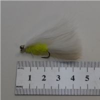 WS1910 - Long Shank - Cat Whisker Eyed - Farve: Chartreuse/Hvid med dobbelt sølv øjn - Str. : 10