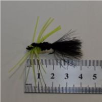 WS24026 - Long Shank - Montana rubber leg Chartreuse Black - Farve: Chartreuse/Sort - Str. : 10