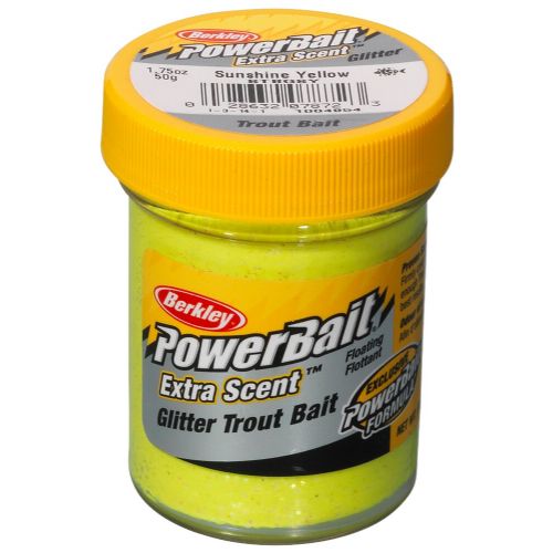 028632078723 - PowerBait med glimmer - SUNSHINE YELLOW ekstra scent