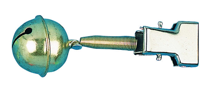 4005652111599 - Metal klokke holder for stangspids med flad klemme - Længde:8cm. - 001 1980 004<br>With flat clamp, Length 8cm.