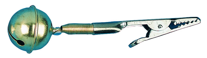 4005652111650 - Metal klokke holder for stangspids med klemme og klokke - Længde:9cm. - 001 1980 002<br>With pointed clamp, length 9cm.