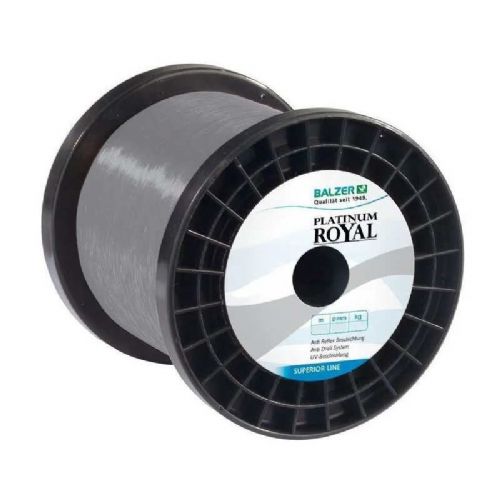 4005652116129 - Platinum Royal line - Rullekapacitet:2500M. - Brudstyrke:9.1kg. - Farve:Gr&aring; - 001 2303 030<br>By using state-of-the-art polymers the Platinum has significant great resistance to abrasion, yet it remains just as supple as ever. The AntiTwist system developed by Balzer reduces line-twisting to a minimum. The special anti-reflex coating ensures inconspicuous bait presentation even on bright days or in clear water. 
Highly compressed molecules ensure maximum load-bearing capacities, UV protective coating, Extremely high resistance to abrasion, Incredibly little elongation, Extremely supple for maximum casting distances, AntiTwist system reduces twisted lines to a minimum.