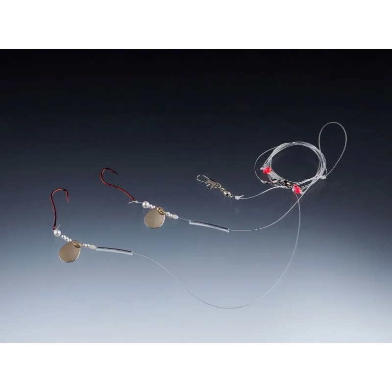 4005652116631 - Edition Sea, naturlig bait forfang - Længde:115cm. - 001 4799 013<br>Edition Sea Surf Natural Bait System VII 115cm 0.60/0.40mm 2x#1