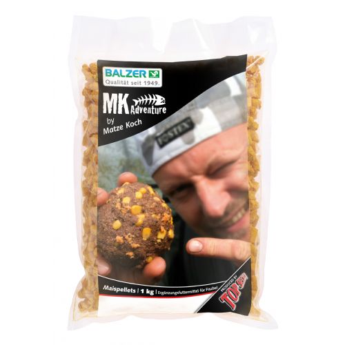 4005652171319 - MK majs pellets med aminosyre - Vægt:1000g. - 001 8599 301<br>The pellets are also excellent for creating Matze’s “Feed Pyramid” which he has presented in a variety of films where there is not enough time for prefeeding. The swelling pellets lure roach and bream. This, in turn, makes carps curious. Fishing then takes place on the pellet rug with boilies. It goes without saying the the pellets are suitable for all species. This feed lends itself even for light float fishing or fishing with feeder basket.
