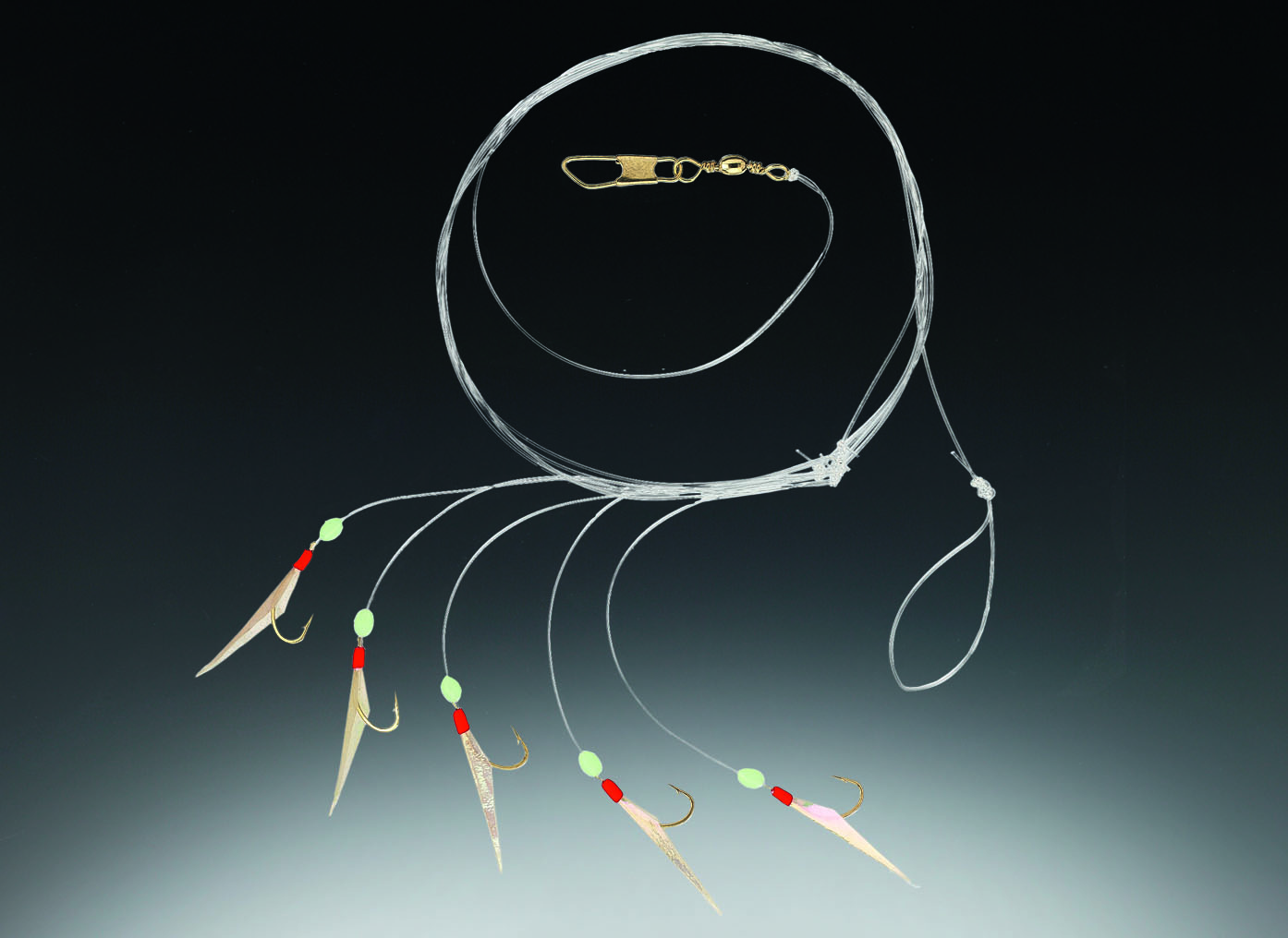 4005652242736 - Edition Sea, sildeforfang - Længde:150cm. - Farve:Fluo. - 001 4792 095<br>Edition Sea Herring Fluo Herring Rig 0.40/0.30mm 150cm 5x6