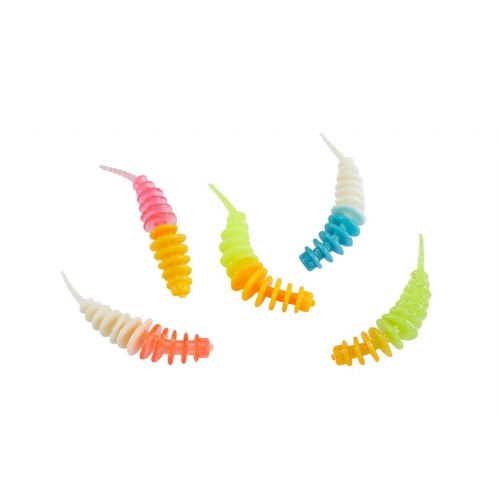 4005652819563 - Trout Collector, Trout Worms med duft - 50mm. - Vægt:1.0g. - Farve:Mix 4 - Smag/duft:Pellet - 001 6066 405<br>Our Trout Collector series offers a well thought-out complete program for eminently successful fishing with softbait for trout. In addition to various softbait, we offer a selection of special hooks that are already fitted with tungsten heads. With our softbaits, the main axes are not round, but flattish, and there’s a generous distance between the slats. This design gives the Trout Collectors a unique flexibility. The baits are floaters, and when used with our tungsten hooks of varying weights, every layer of water can be fished. Our classic, which, with its slim Pin Tail and colour combinations, becomes a universal weapon. It’s most effective when the fish are reasonably active. To make your selection easier, our Trout Attack Team has put together 4 different mix packs. Each 5cm and 7cm and 4 flavors (garlic, fish, pellet and - new in the range - sweet cheese). Each assortment contains 10 Trout collectors (5 colours of 2 pieces each). Supplied in vacuum-sealed transparent boxes.