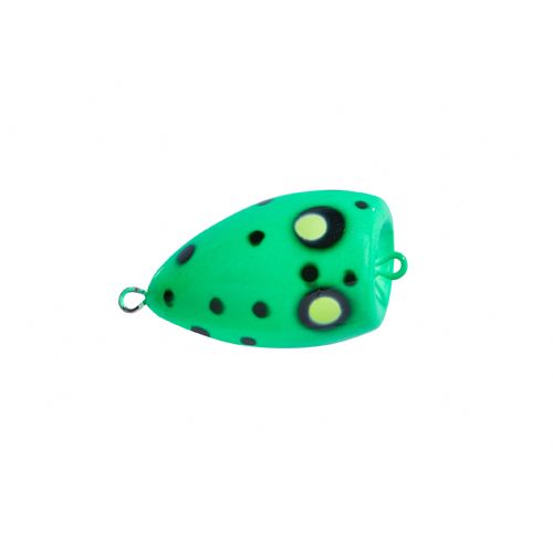 4005652826554 - Popper "Splash” - 30mm. - Vægt:2.8g. - Farve:Gr&oslash;n, UV - 001 6080 002<br>The „Splash“ is perfect for fishing in summer when the fishes are more passive. The Popper is tied to a leader and the hook is baited with natural baits or our Trout Collectors. The popper is twitched over the surface and this creates popping noises and imitates food which is falling in the water and attracts trouts. Can also be used as a pilot float.