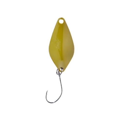 4005652830278 - Pro Staff Series Chicco spoon - 20mm. - Vægt:0.8g. - Farve:Ocher - 001 6082 004<br>Extra-small and light spoons for fishing in summer when the trout are in the upper layers of water and look-out for small bait. Most colours are on the muted side, which has proved extremely effective on passive fishes.